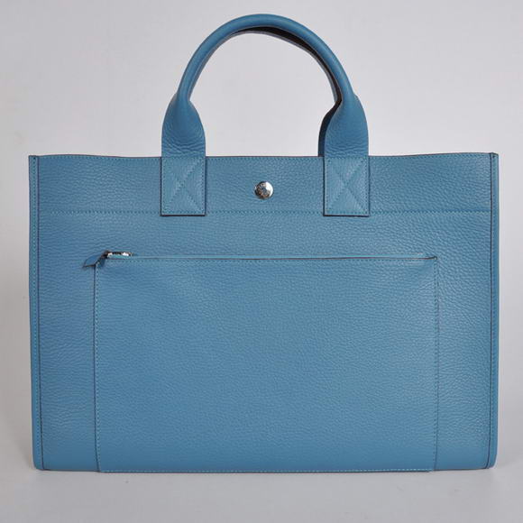 H100 Hermes Valigetta 40CM Bag in pelle Clemence Blu